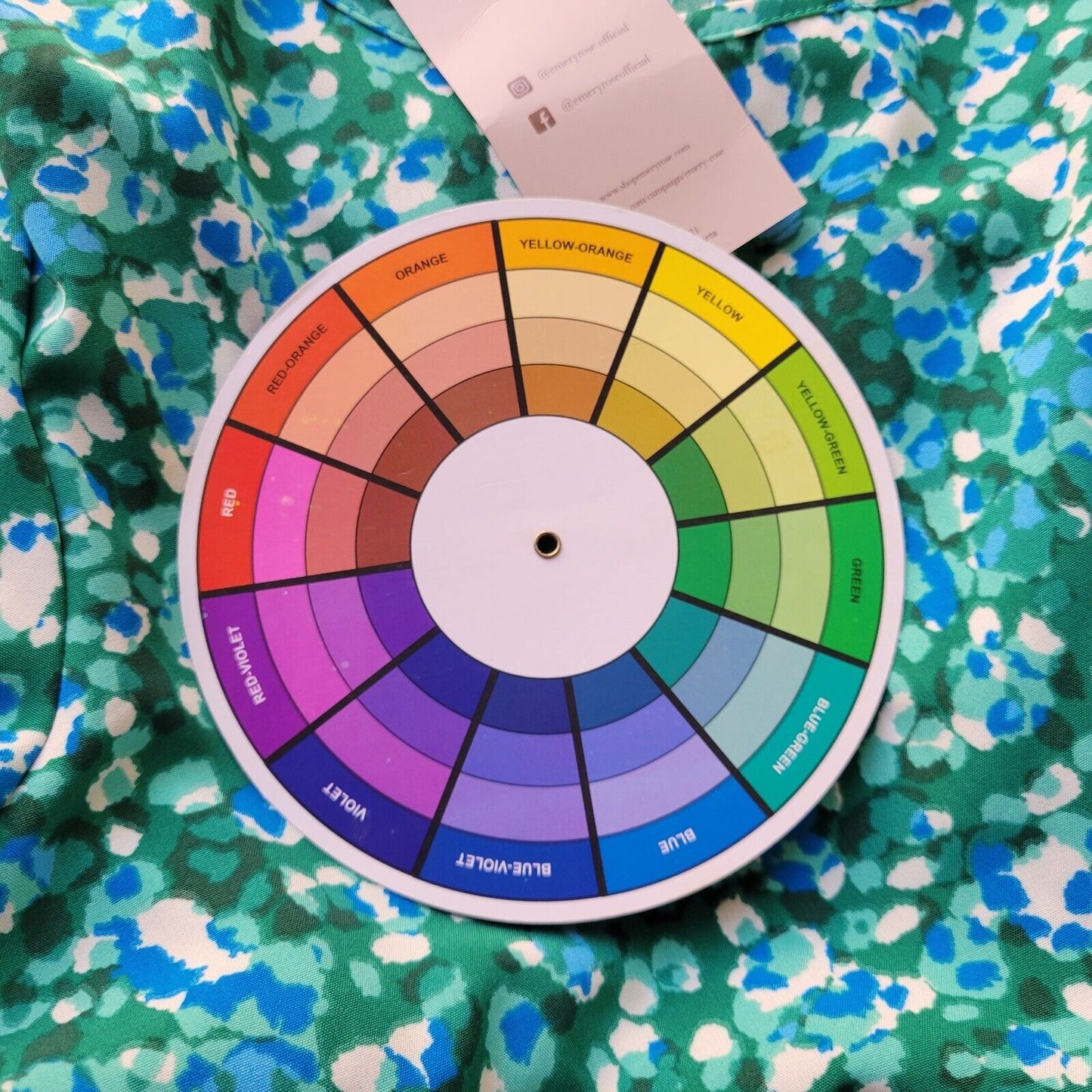 Emery Rose Womens Top 2XL Plus Tunic Baby Doll Green Watercolor Poly Blend