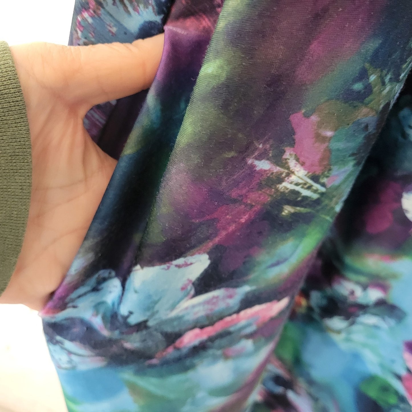 Anthony Richards Womens Dress 4X Muu Muu Kaftan Blue Watercolor Pockets Lounge