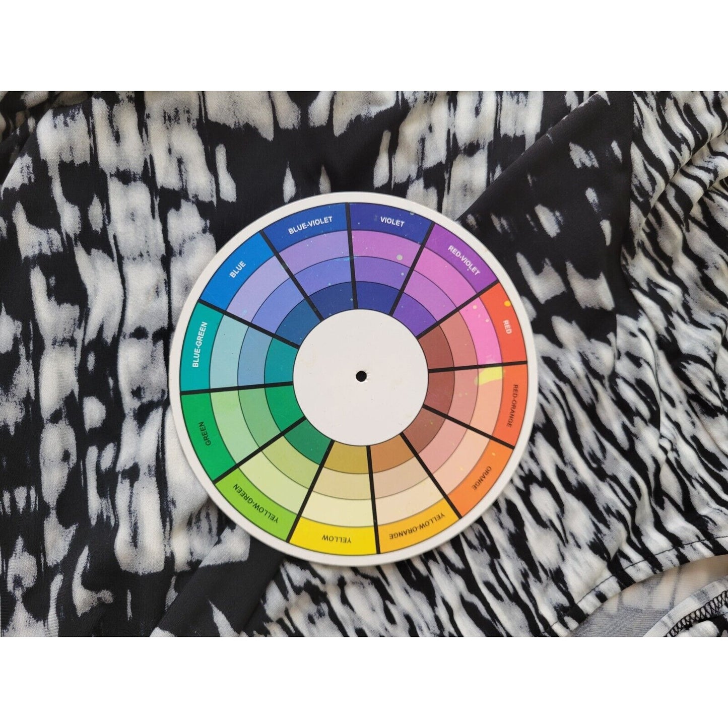 New York & Co Womens Top Extra Large Sleeveless Black Watercolor Draped Neck