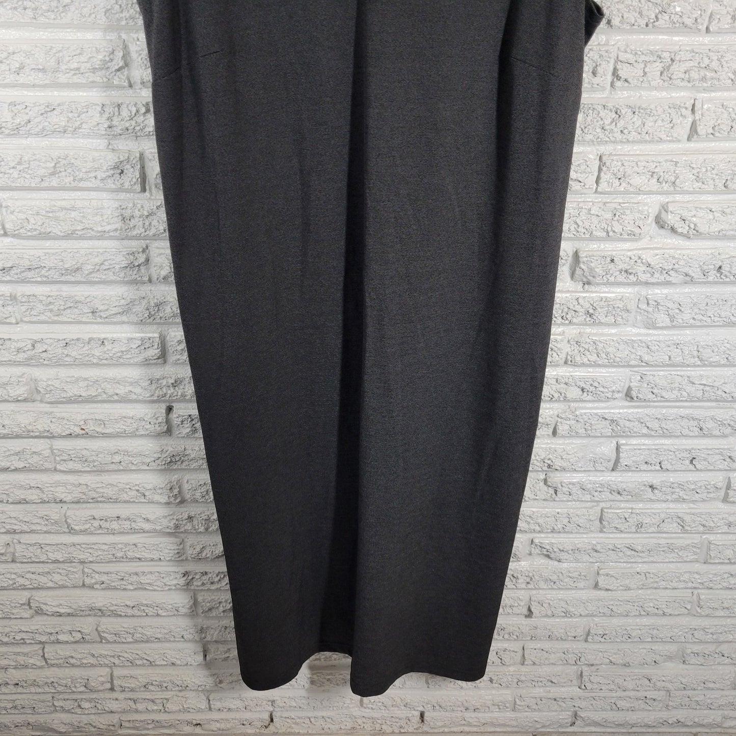 Style&co. Womens Plus 3X Gray Black Sleeveless V-Neck Midi Shift Knit Dress