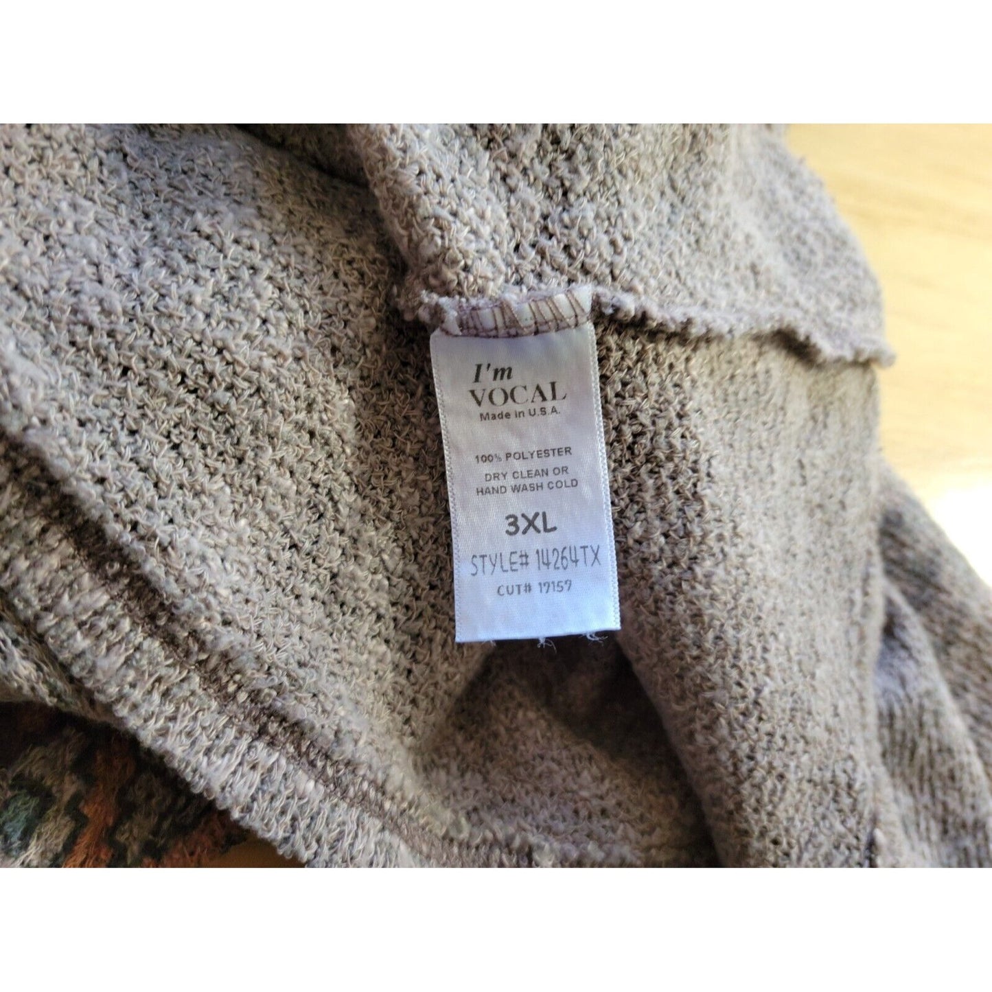 Vocal Womens Top 3XL Plus Tank Knit Orange Geometric Studded Casual