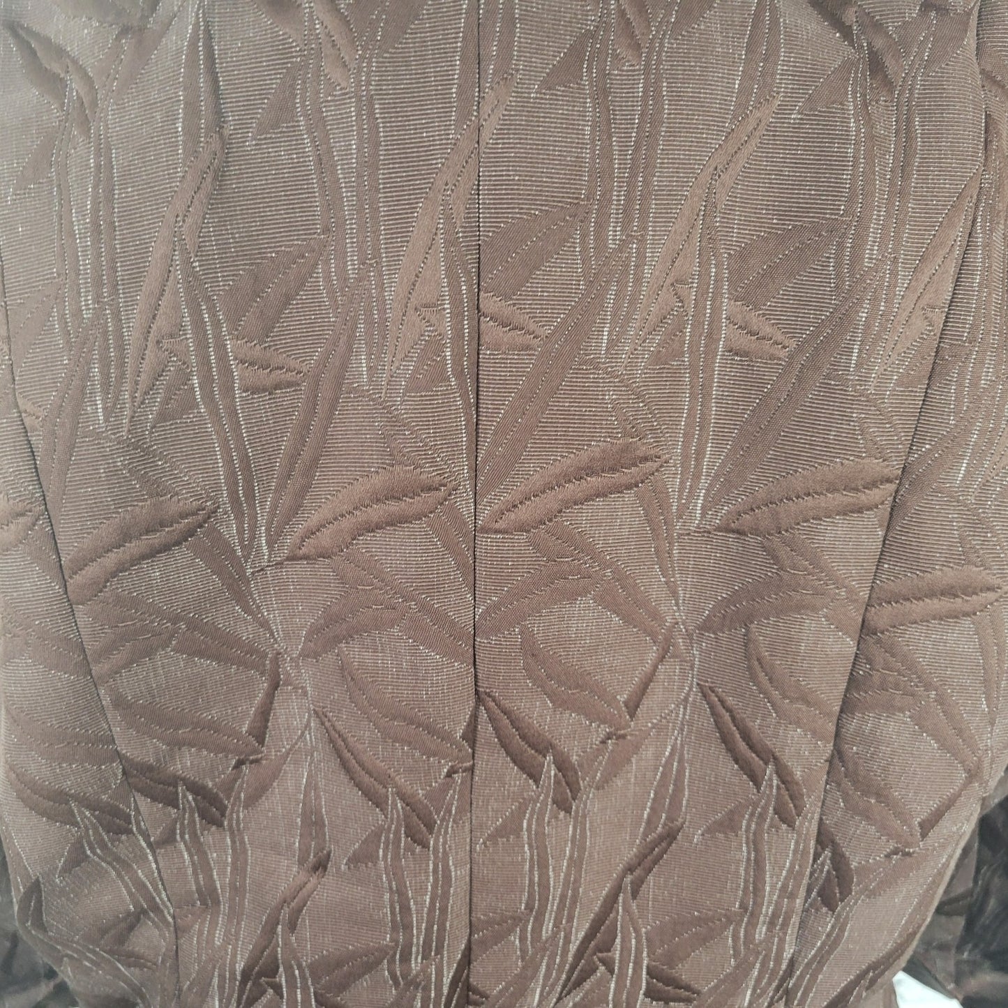 Worthington Plus Size 18 Brown Floral Blazer Jacket Cropped 3/4 Cuffed Sleeves