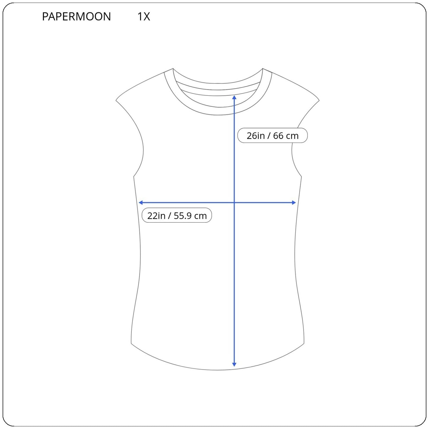 Papermoon Womens Top 1X Plus Quarter Zip Blue Sleeveless Lightweight Sheer Comfy