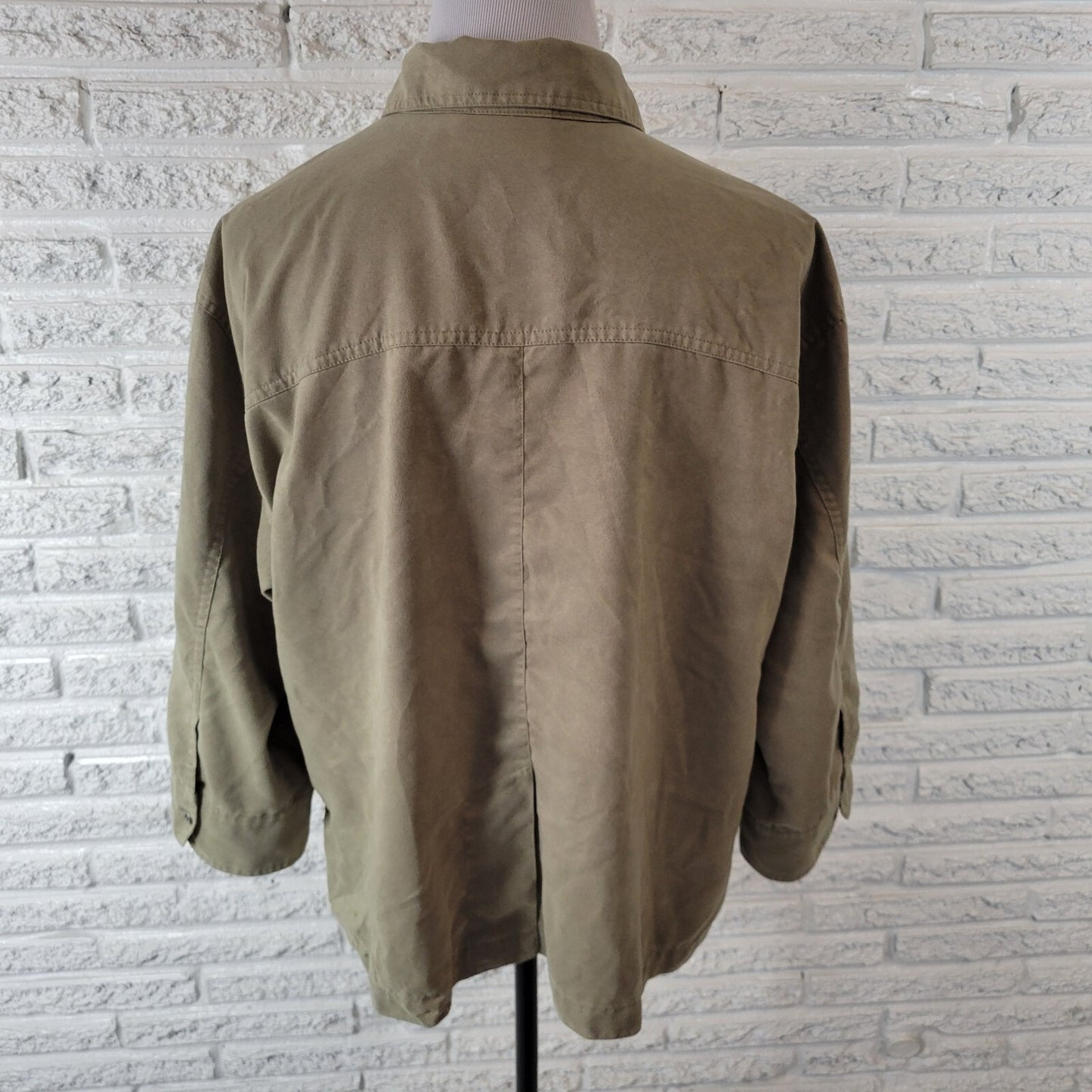 Chicos Design Womens Top 3 Standard XL Soft Green Velour Lightweight Button Up