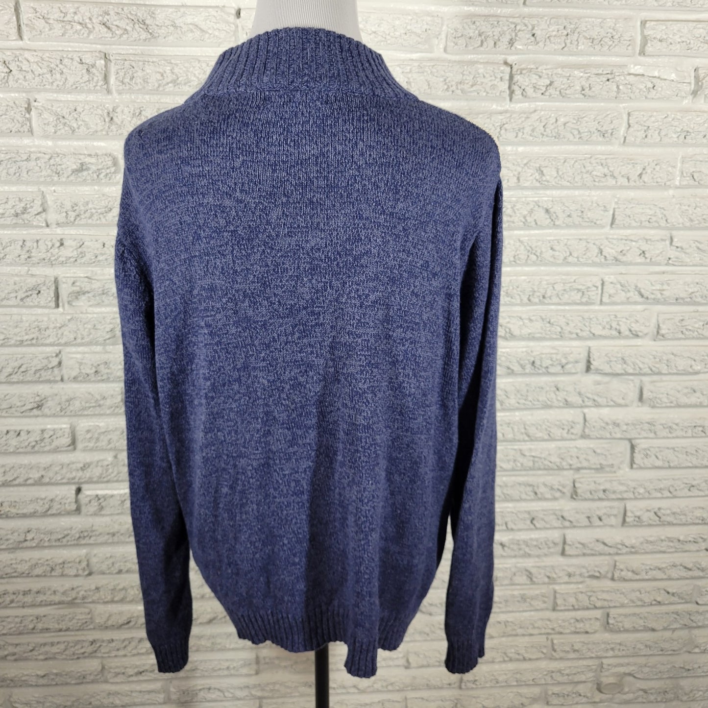 Classic Elements Womens Sweater XL Cardigan Snowflake Blue Beaded Sequins Winter