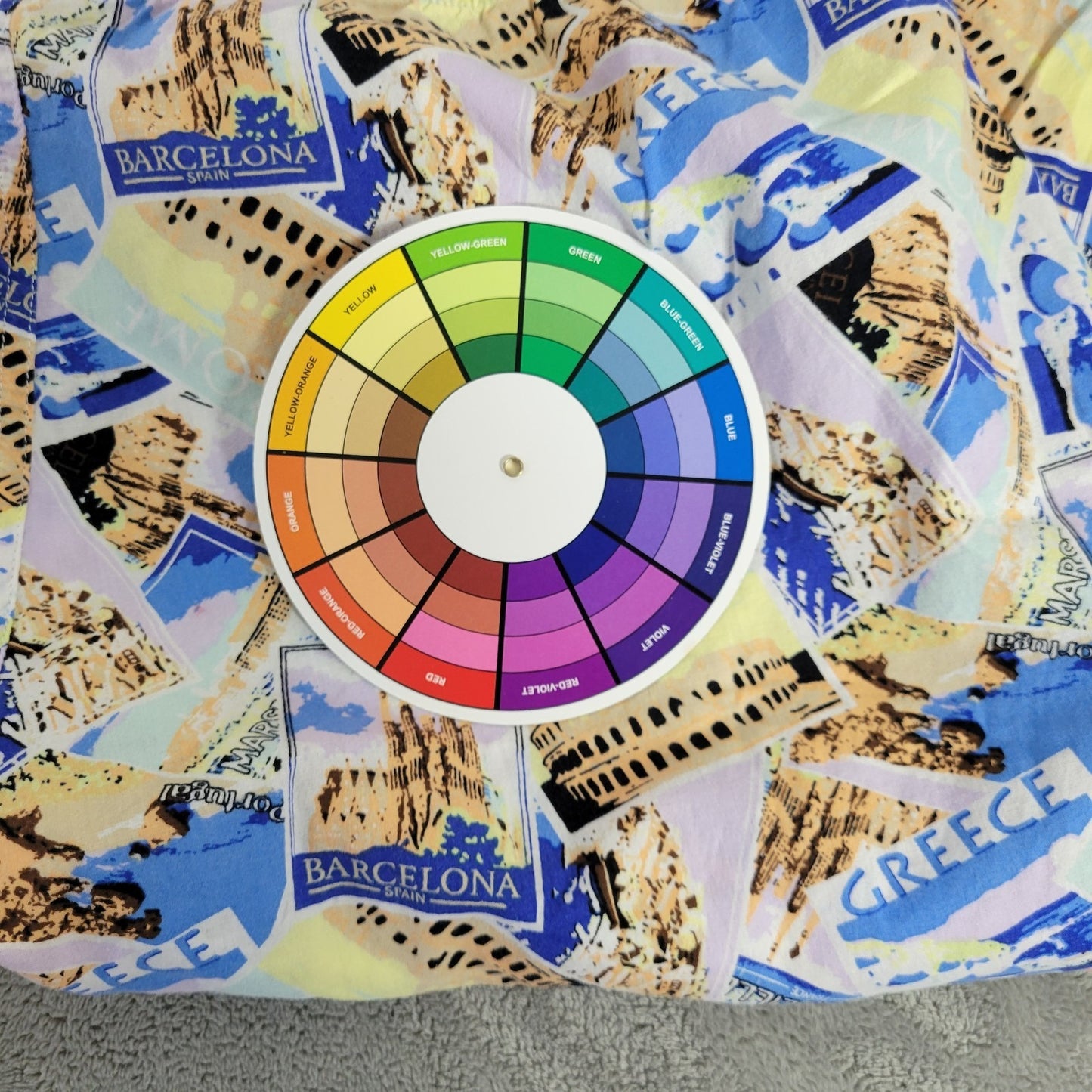 Joyspun Womens Pajama Pants XL Capri Drawstring Greece Barcelona Blue Comfy