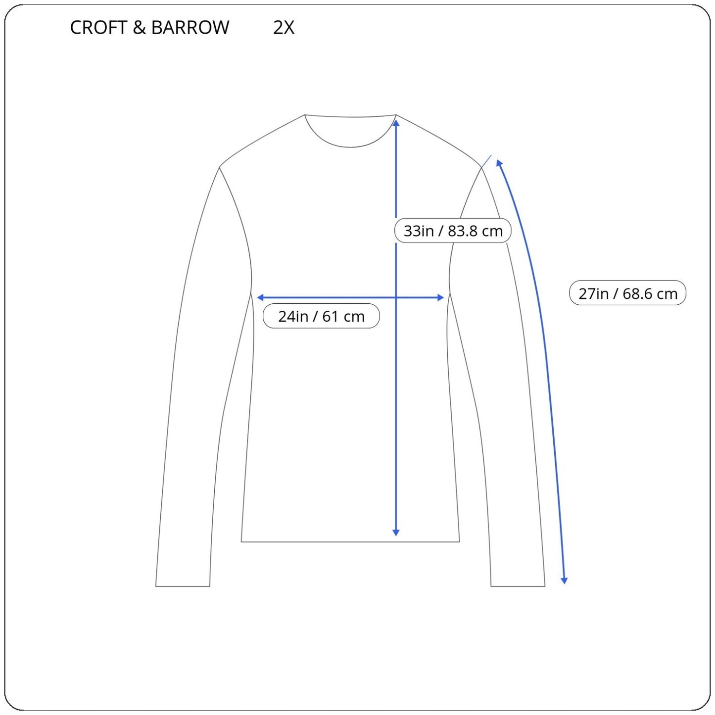 Croft Barrow Women Sweater 2X Plus Pullover Long Sleeve Blue Tight Knit Casual