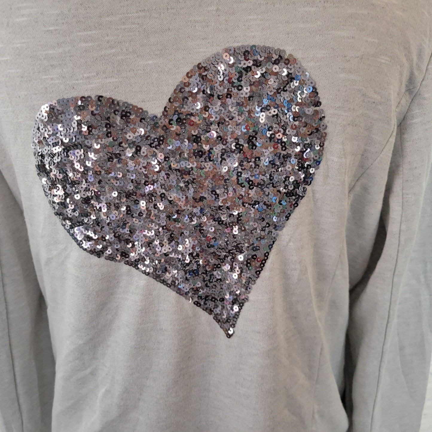 INC International Womens Sweatshirt XL Zip Faux Fur Collar Rayon Lined Sequins