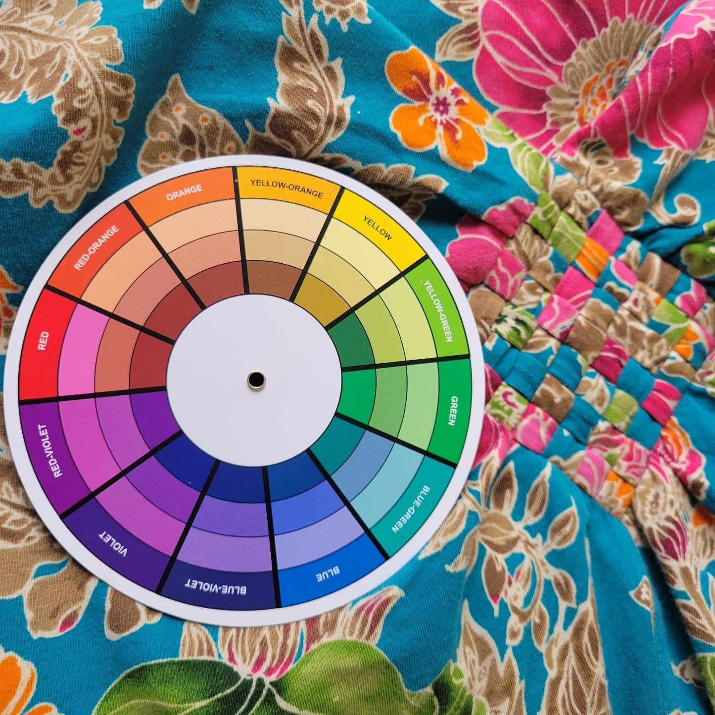 Caribbean Joe Womens Top 1X Plus 3/4 Sleeve Blue Pink Floral Woven Front Casual