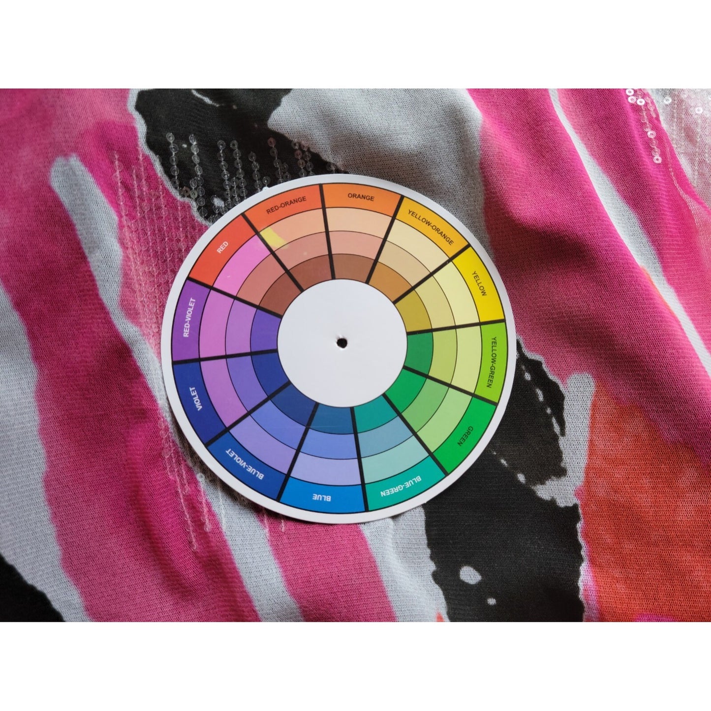 Alfani Womens Top 0X Plus Tunic Batwing Pink Watercolor Lined Sequins Career