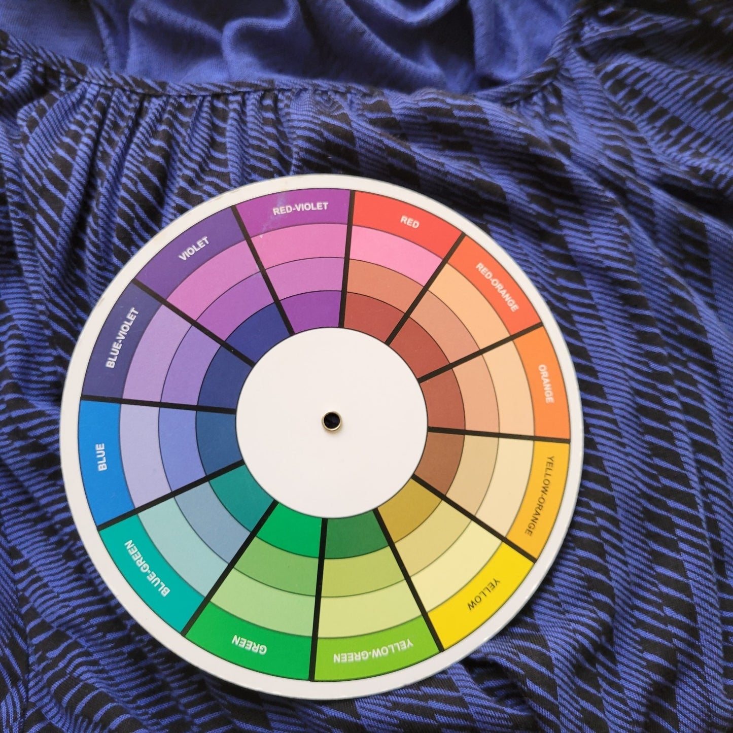 Daisy Fuentes Womens Top XL Tunic Long Sleeve Rayon Blue Geometric Lightweight