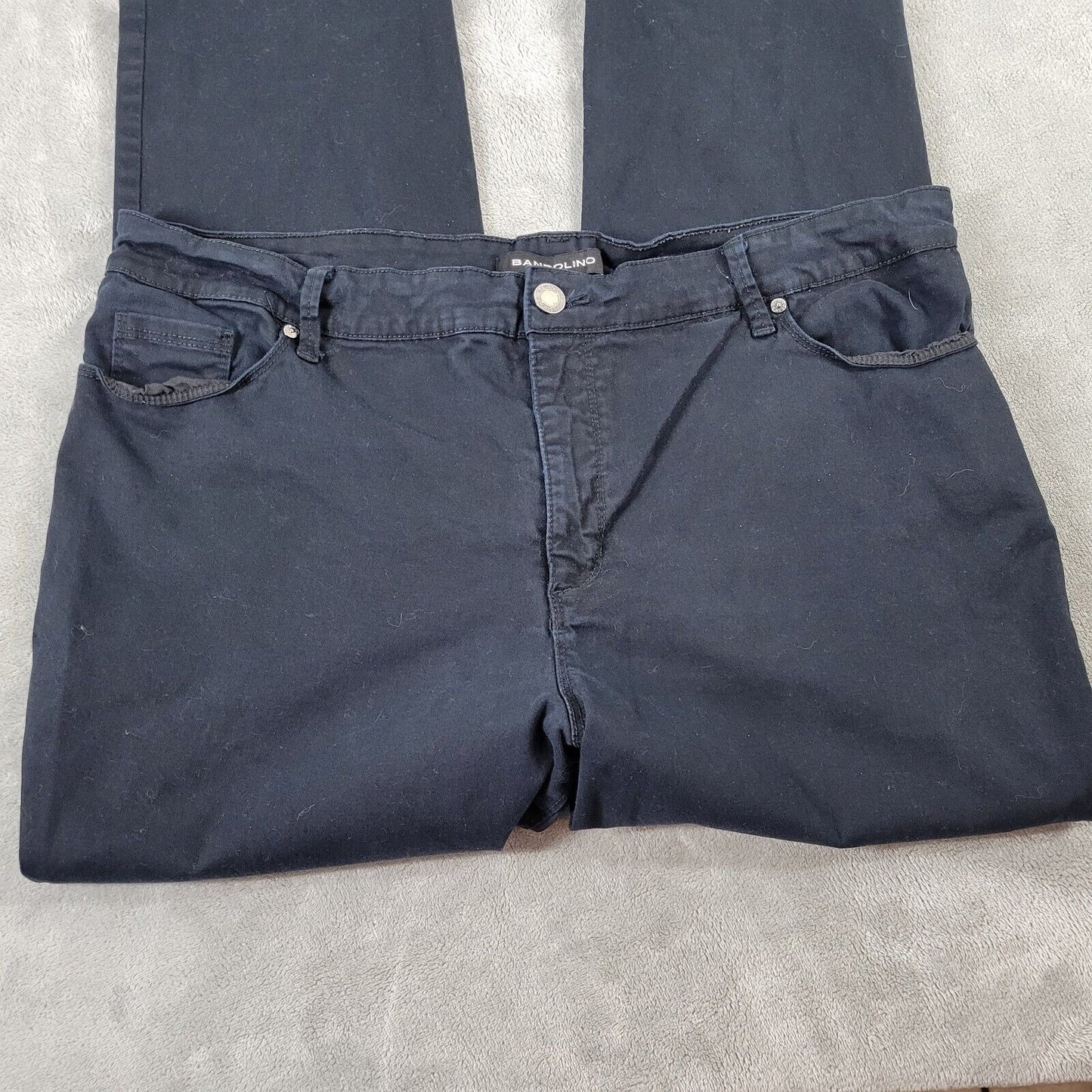 Bandolino Womens Pants 18 Plus Amy Black Zip Fly Elastic Waist Casual Comfy