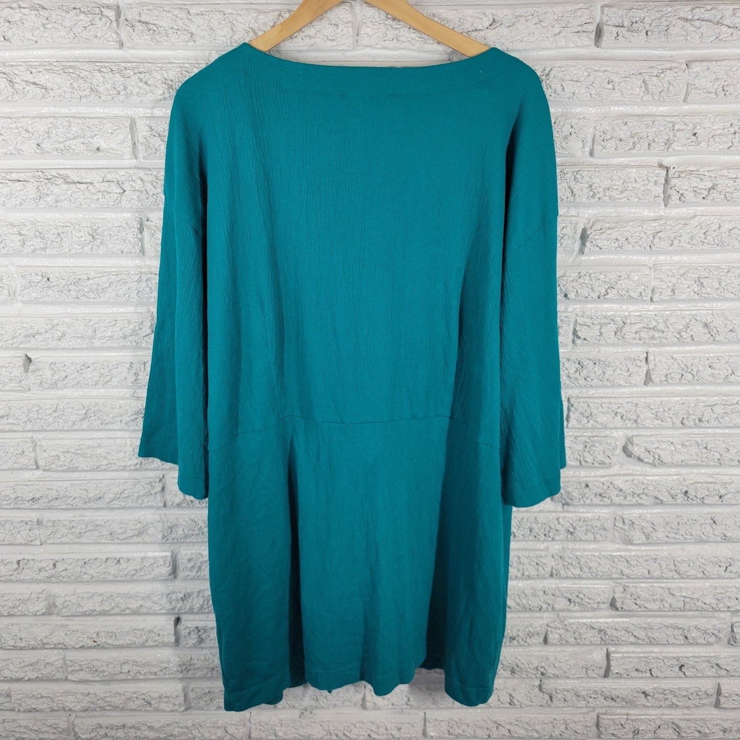Belle Kim Gravel QVC Womens Top XL Cardigan Tied Green Cotton Blend Casual Layer