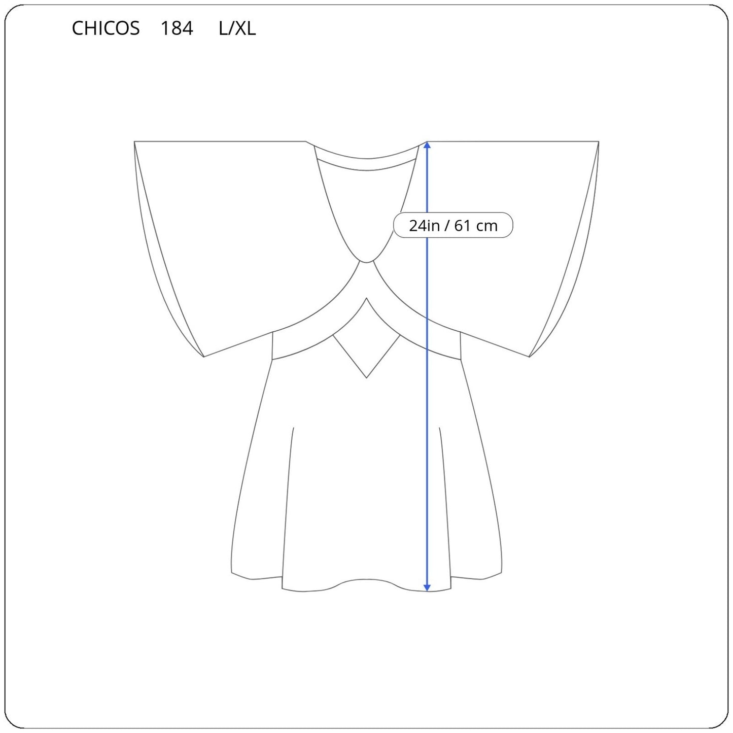 Chicos Womens Top L XL Batwing Sleeve Red Blue Geometric Semi Sheer Lightweight