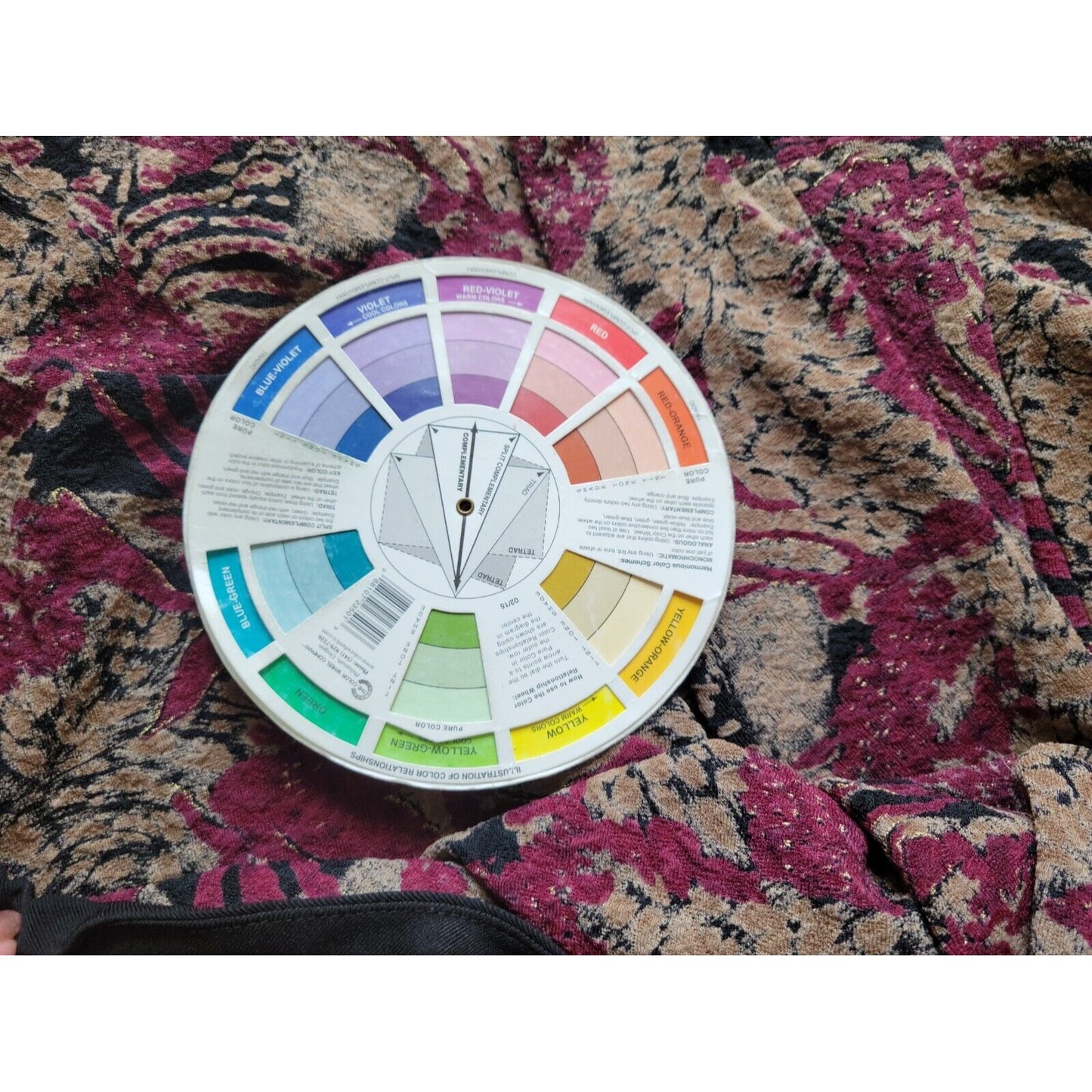 Fashion Bug Womens Top 18 20 Pullover Long Sleeve Poly Blend Burgundy Floral