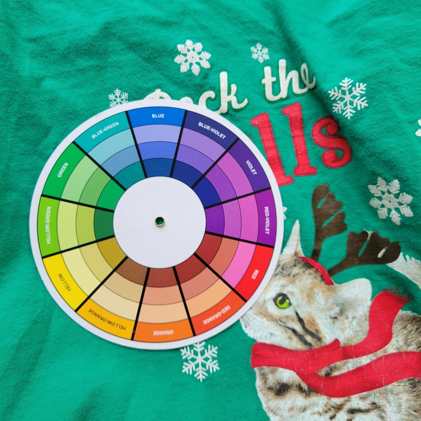 Christmas Holiday Editions Womens Top 3X Plus Tee Cat Reindeer Deck the Halls