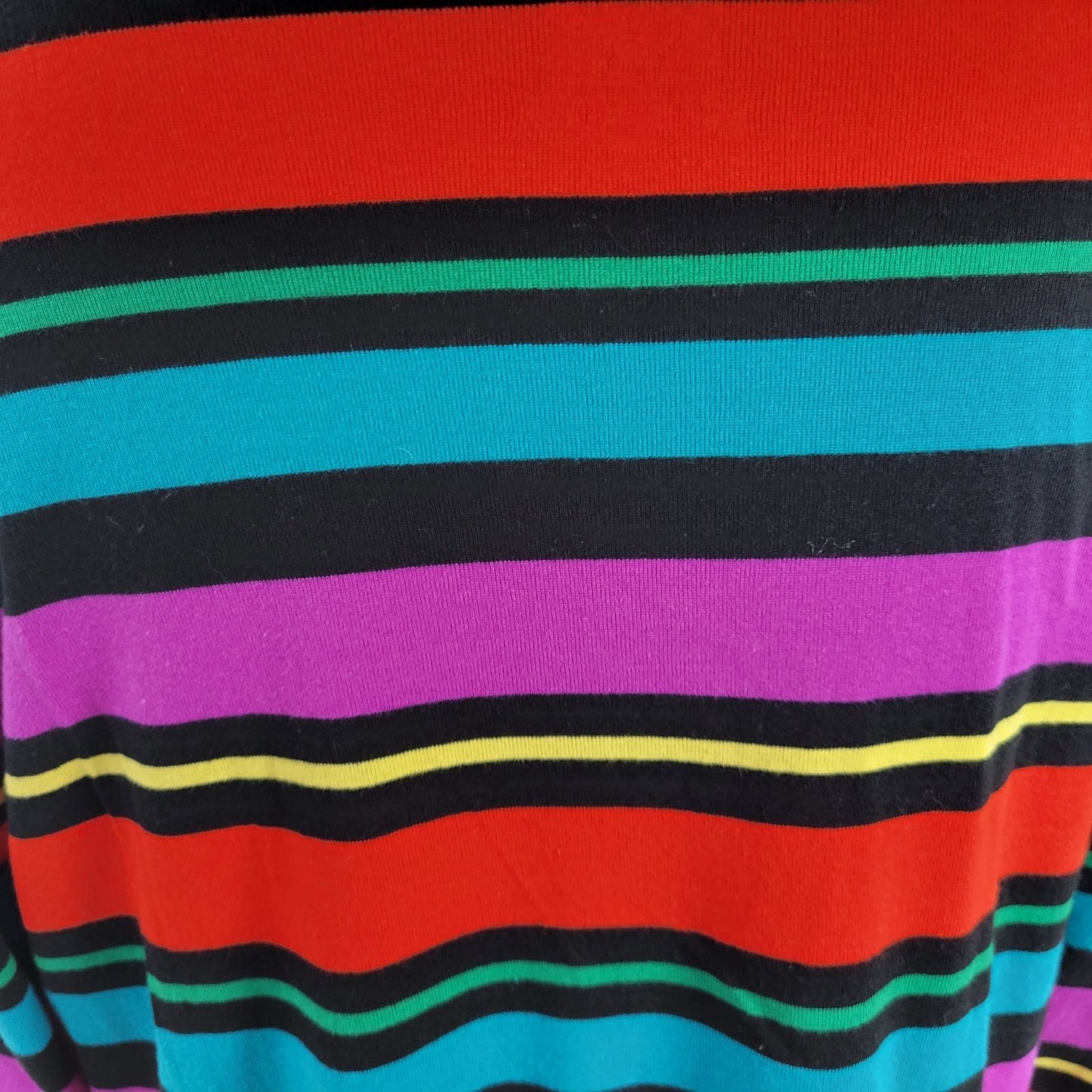Westbound PXL Top Tee Shirt Multicolored Striped Knit 100% Cotton STR92XE