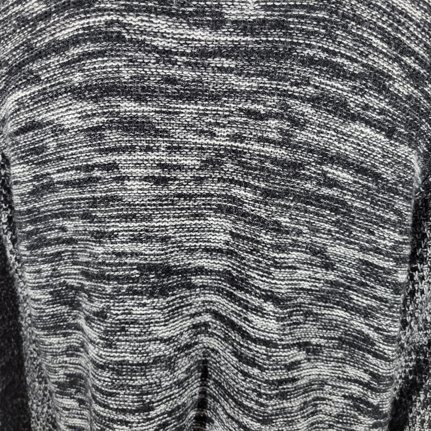 Croft Barrow Womens Sweater Extra Large Black Cable Knit Marled Speckle Acrylic