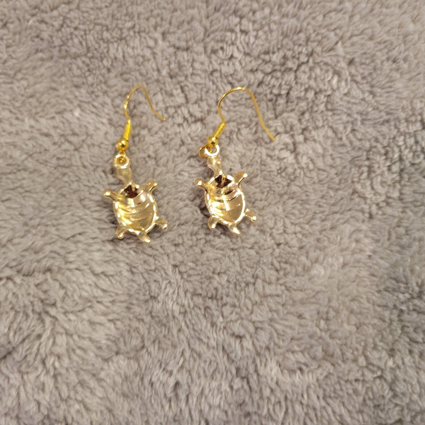 Turtles #3 Womens Earrings One Pair Zinc Alloy Hanging Leopard Print Gold Tone