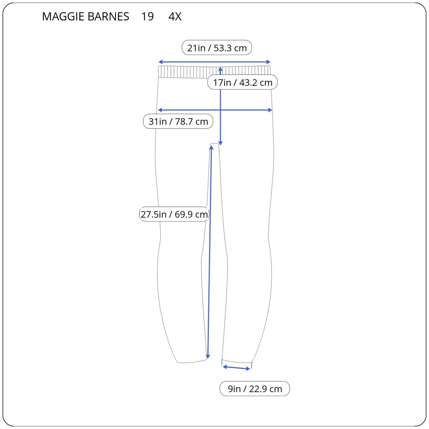 Maggie Barnes Womens Pants 4X Plus Pull On Black Polyester Blend Office Casual