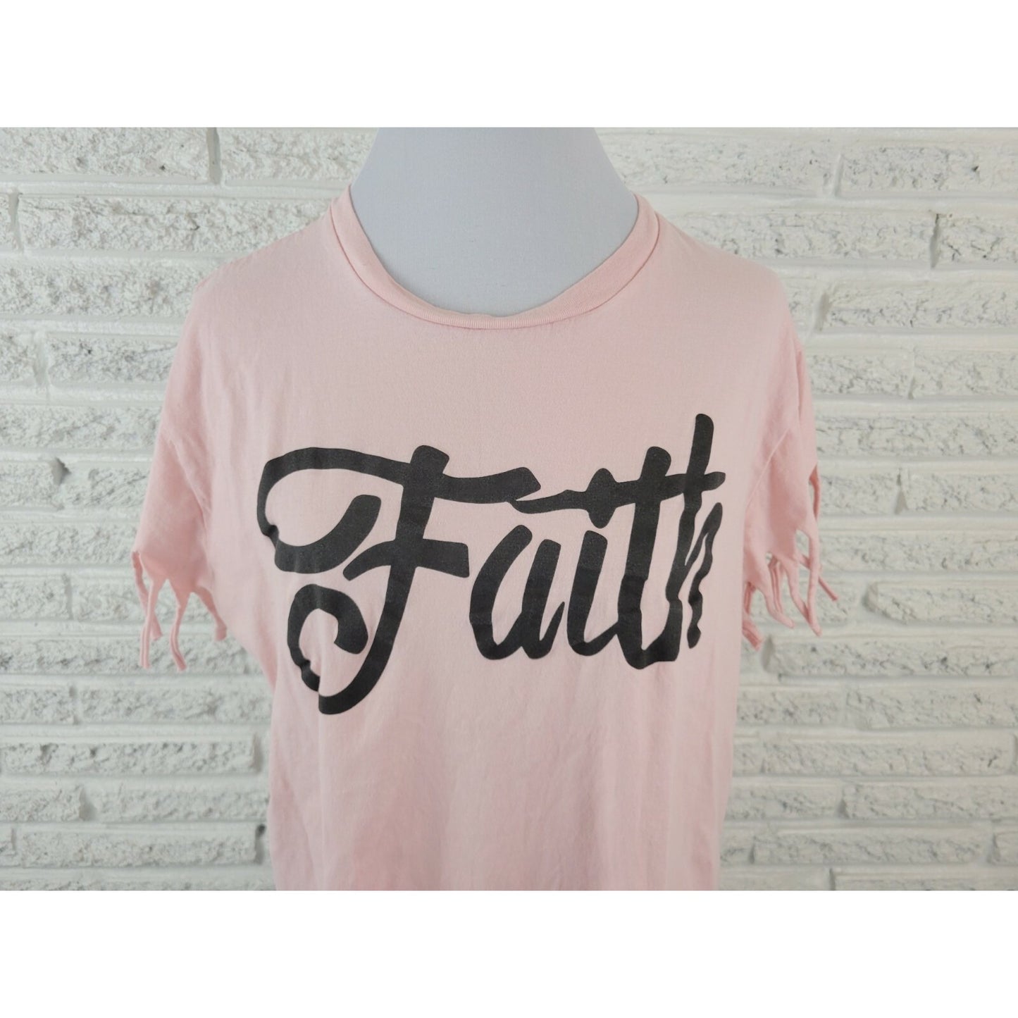 On Fire Womens Top 1X Plus Tee Boho Faith Dream Believe Achieve Pink Fringe