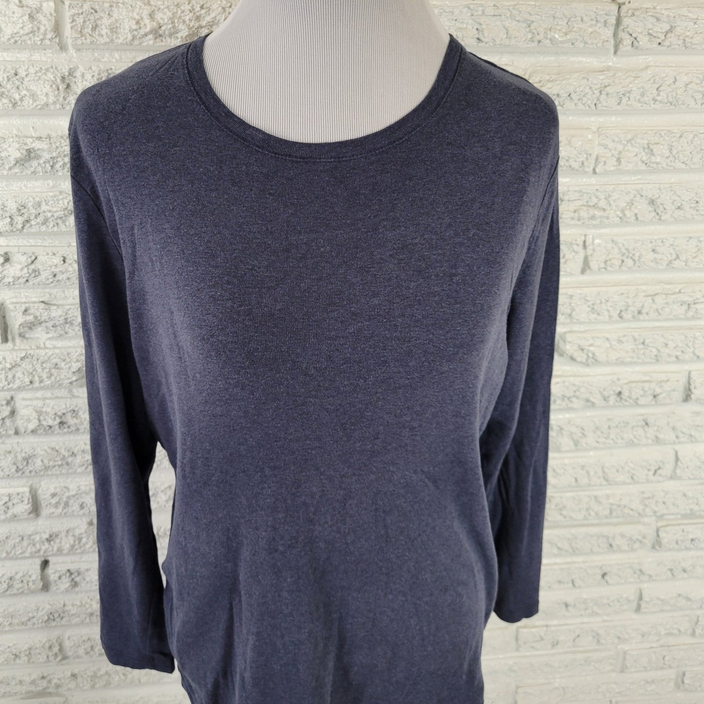 Sonoma Women's XL Blue Long Sleeve Tee Shirt 100% Cotton Jersey Crew BLU176E