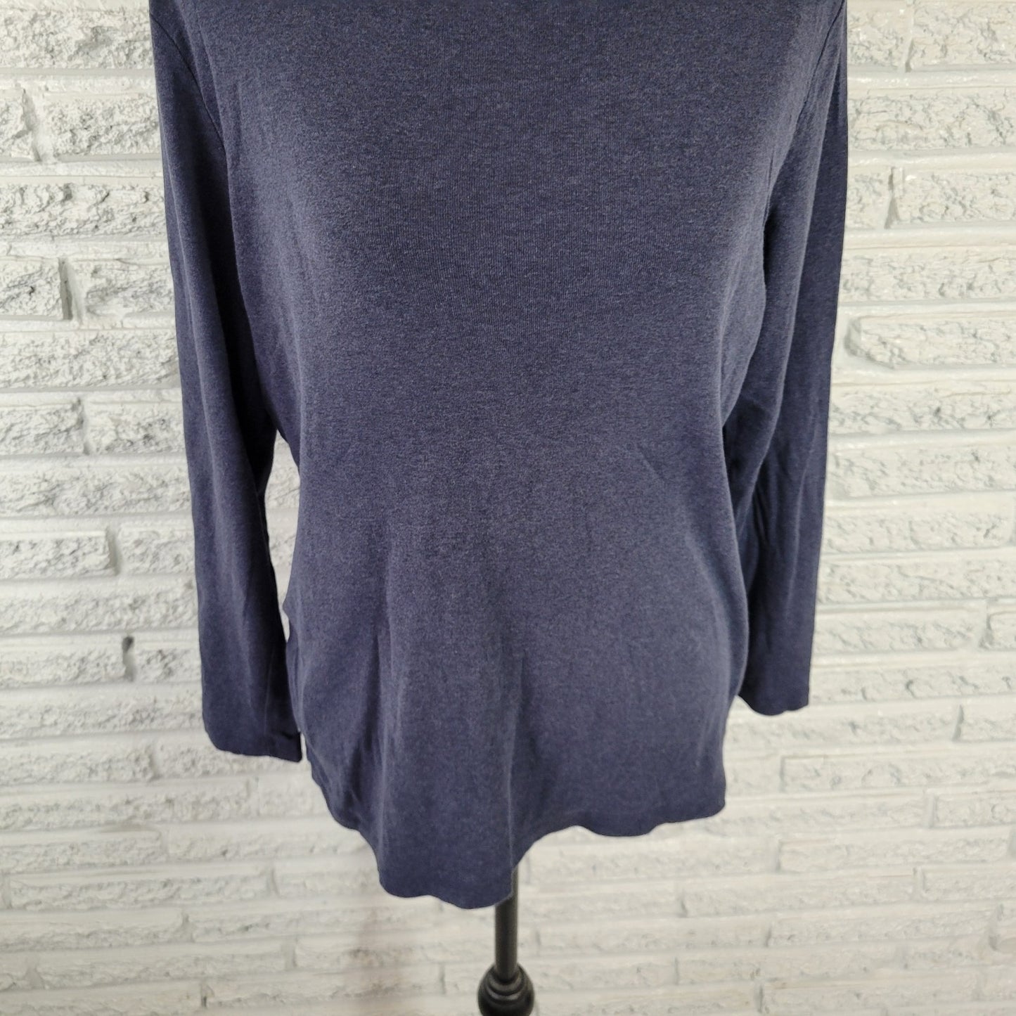 Sonoma Women's XL Blue Long Sleeve Tee Shirt 100% Cotton Jersey Crew BLU176E