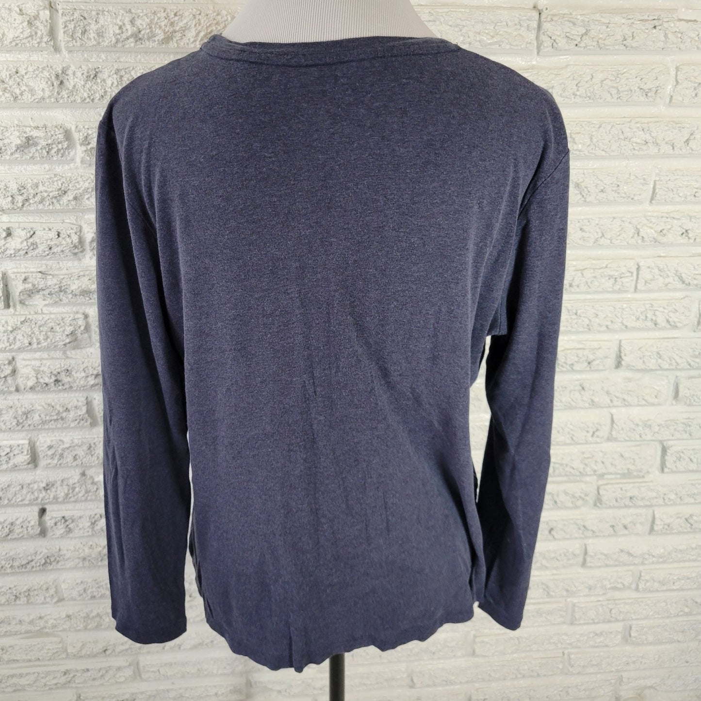 Sonoma Women's XL Blue Long Sleeve Tee Shirt 100% Cotton Jersey Crew BLU176E