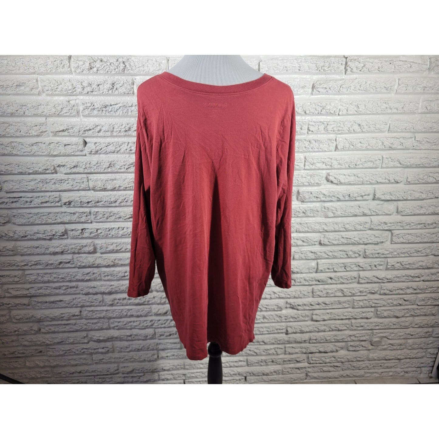 Roamans Womens Top 1X Plus Tee Tunic 3/4 Sleeve Stretchy Cotton Casual Basic