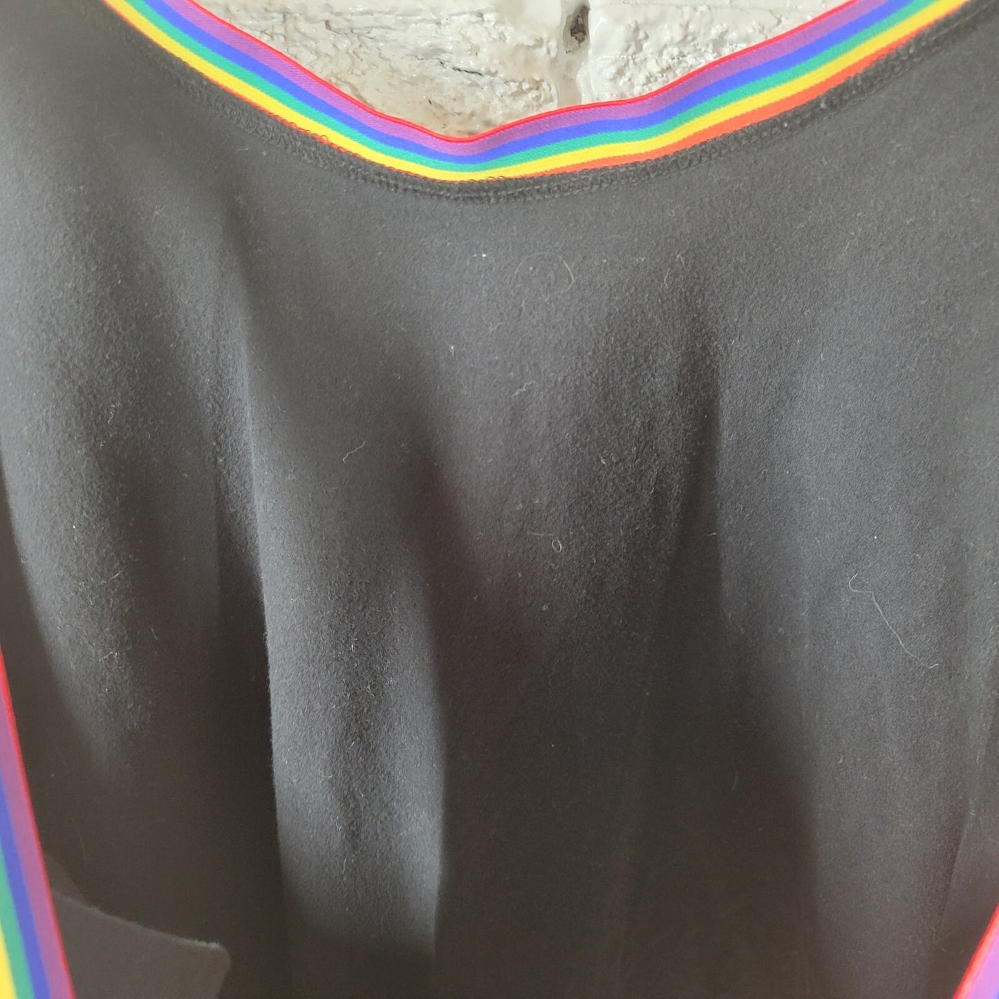 Torrid Womens Top 5 5X Plus Bodysuit Black Rainbow Wide Strap Snap Lightweight