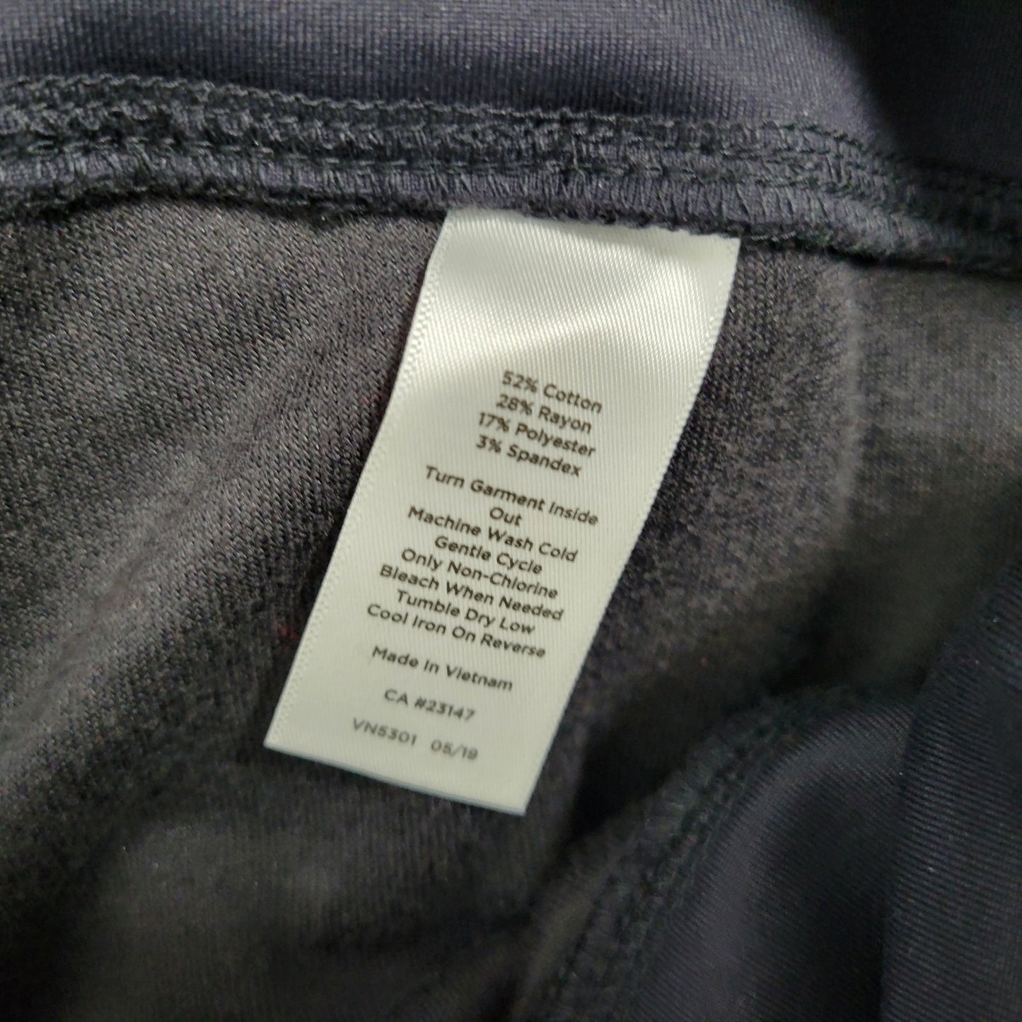 Talbots Womens Pants 3X Plus Pull On Black Soft Velour Comfy Cotton Blend Casual