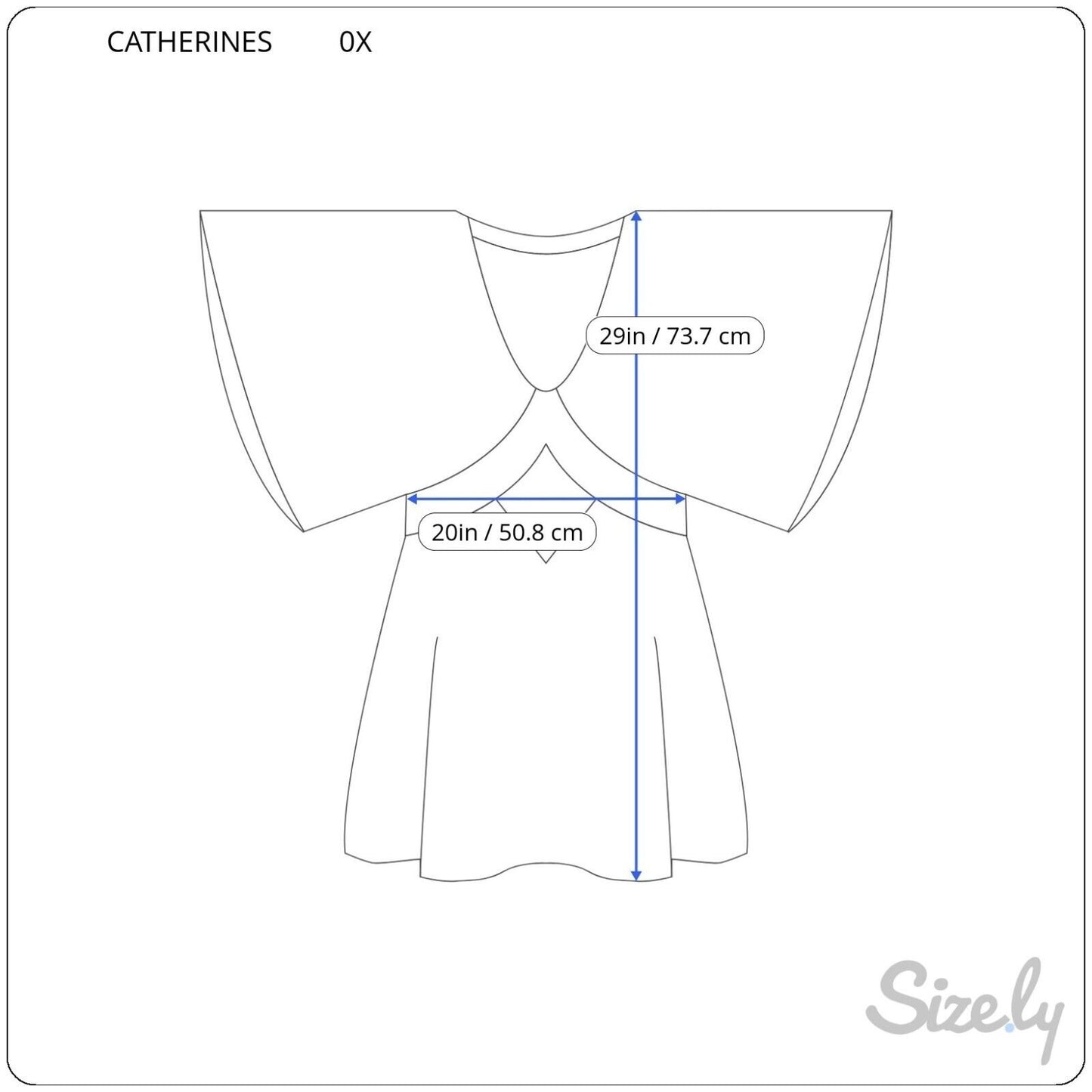 Catherines Womens Top 0X Batwing Kimono Sleeve Casual Blue Floral with Tank Top