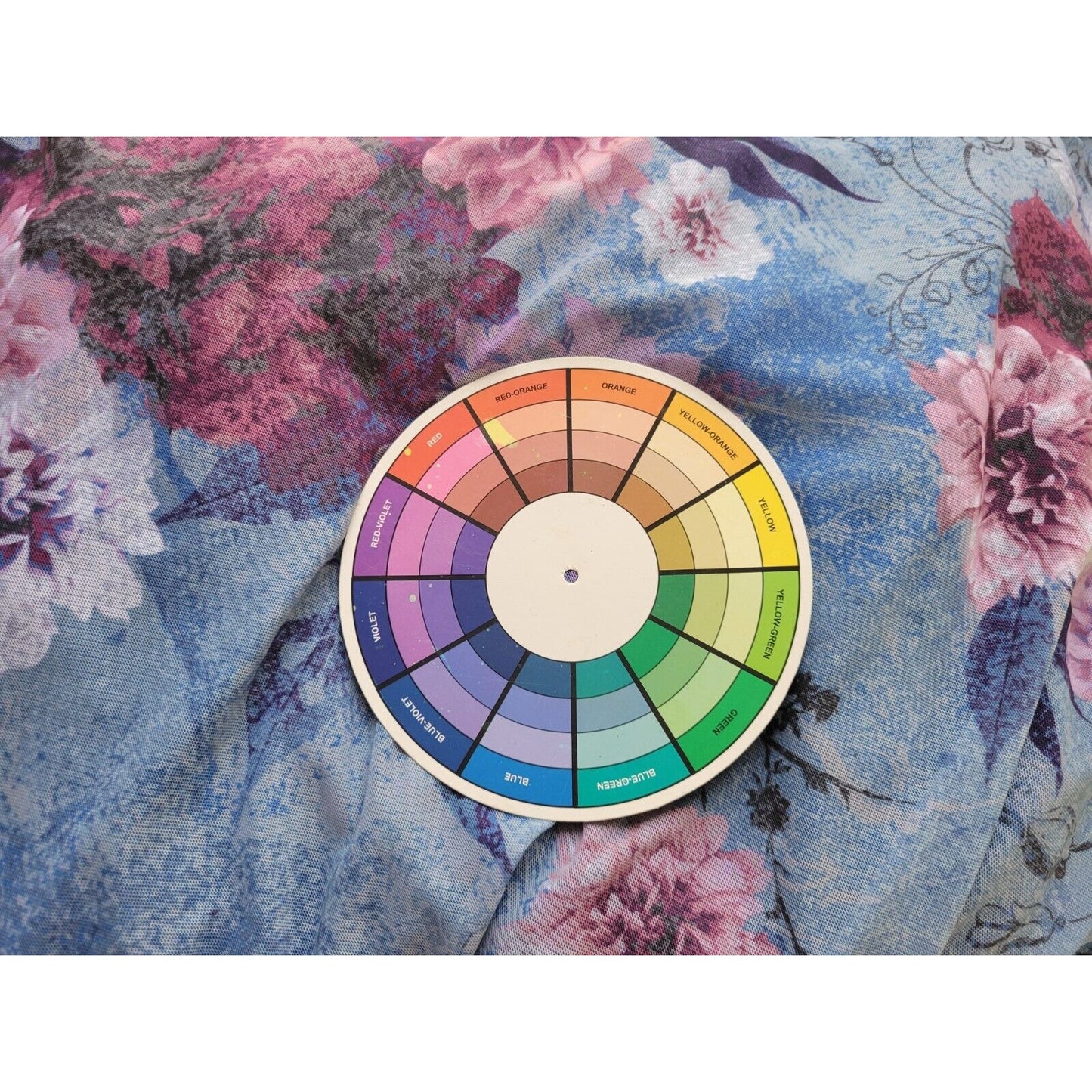 Catherines Womens Top 0X Batwing Kimono Sleeve Casual Blue Floral with Tank Top