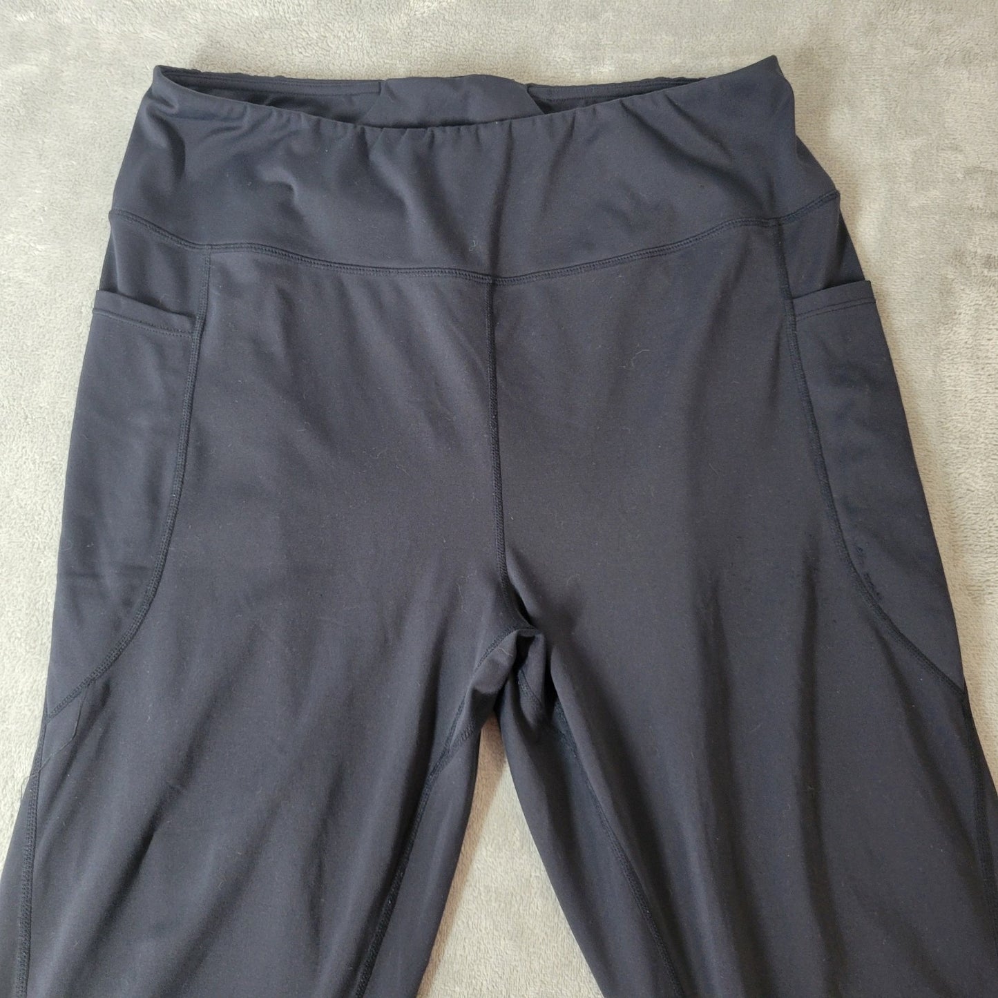 Baleaf Womens Shorts 2XL Plus LONG Biker Black Poly Blend Lightweight Pockets