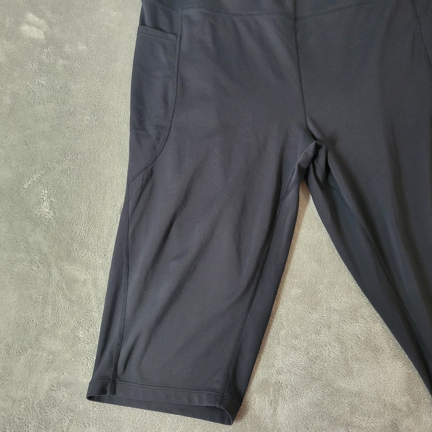 Baleaf Womens Shorts 2XL Plus LONG Biker Black Poly Blend Lightweight Pockets