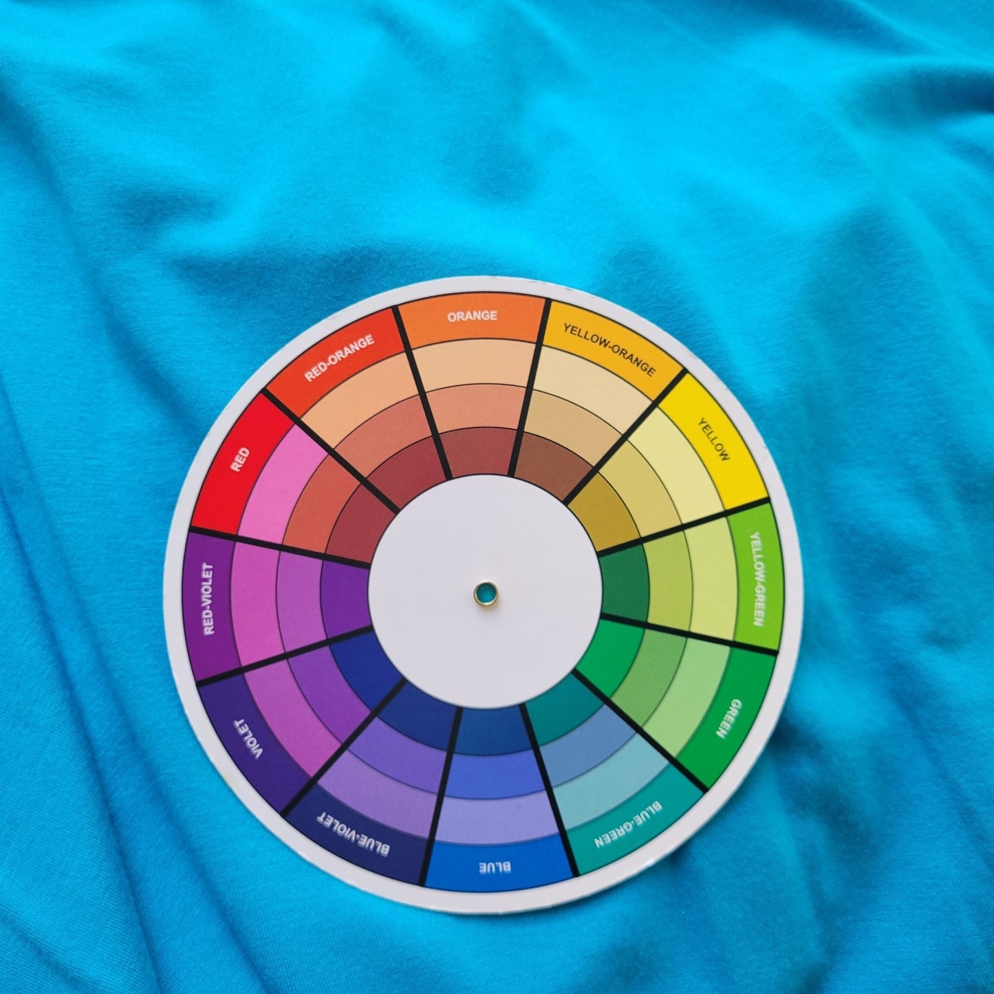 Belle Kim Gravel QVC Womens Top XL Tunic 3/4 Sleeve Blue Cold Shoulder Casual