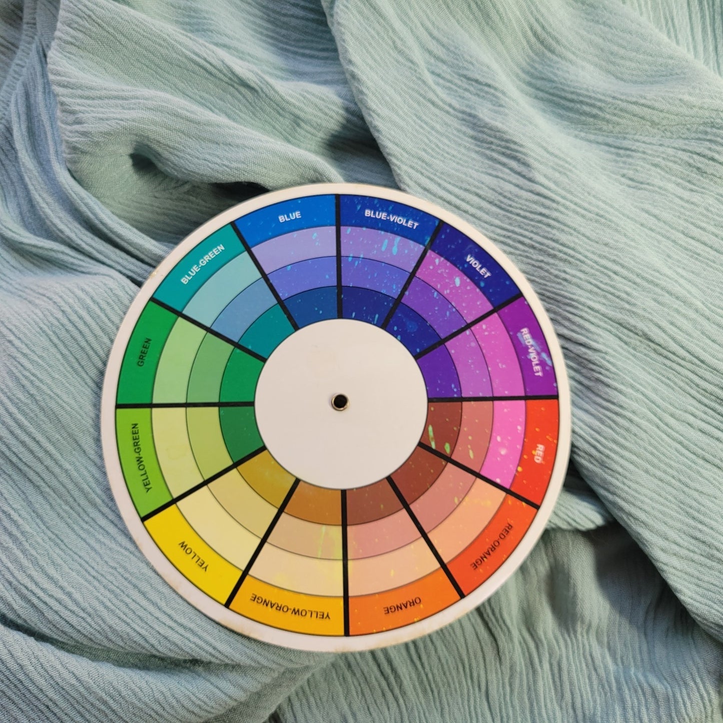 New Directions Womens Top 1X Plus On Off Shoulder Crinkle Blue Ric Rac Side Ties