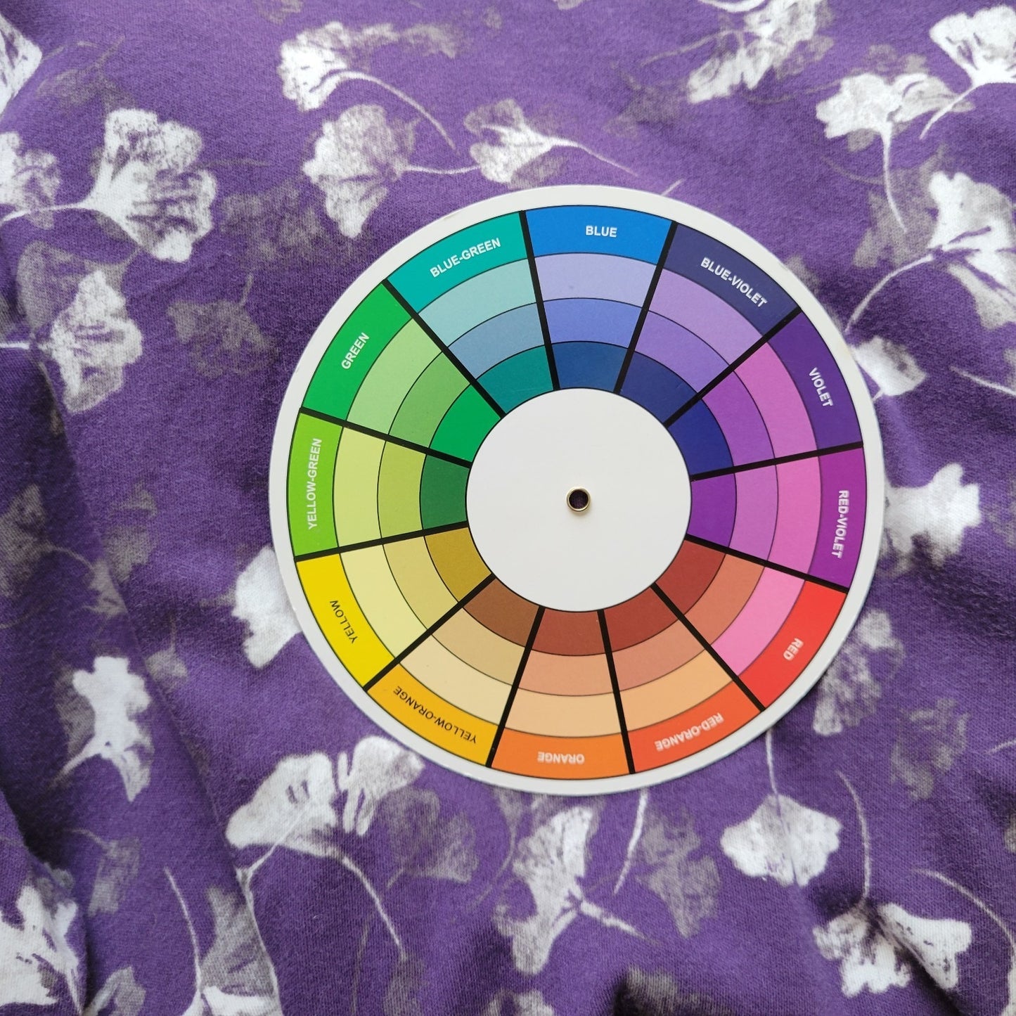 Croft Barrow Womens Top 3X Plus Tee Classic Purple Gray Floral Cotton Comfy