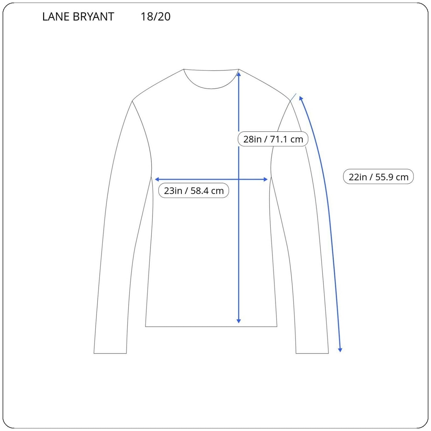 Lane Bryant Womens Top 18 20 Plus Long Sleeves Lace Hem Black Knit Basic Casual