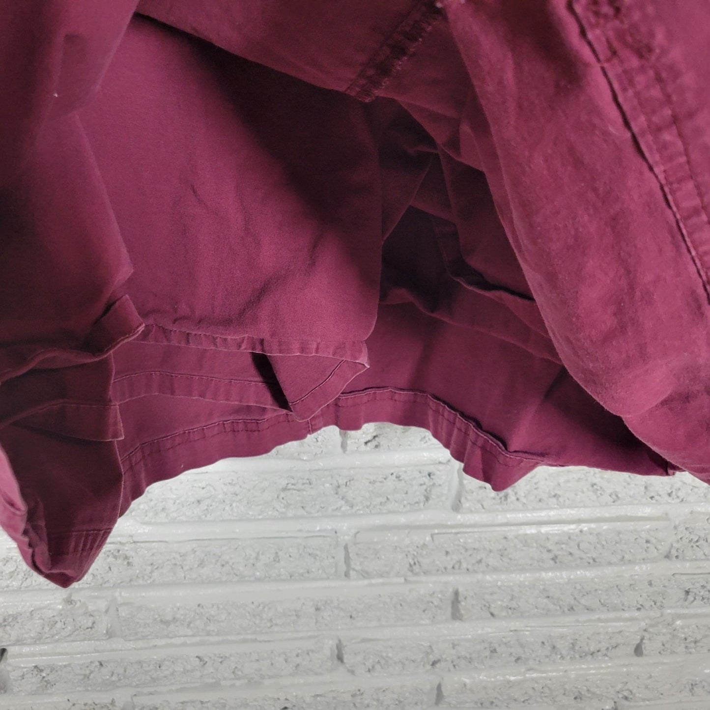 Croft Barrow Womens Skort 24W Plus Purple Zip Fly Cotton Blend Embroidered Comfy