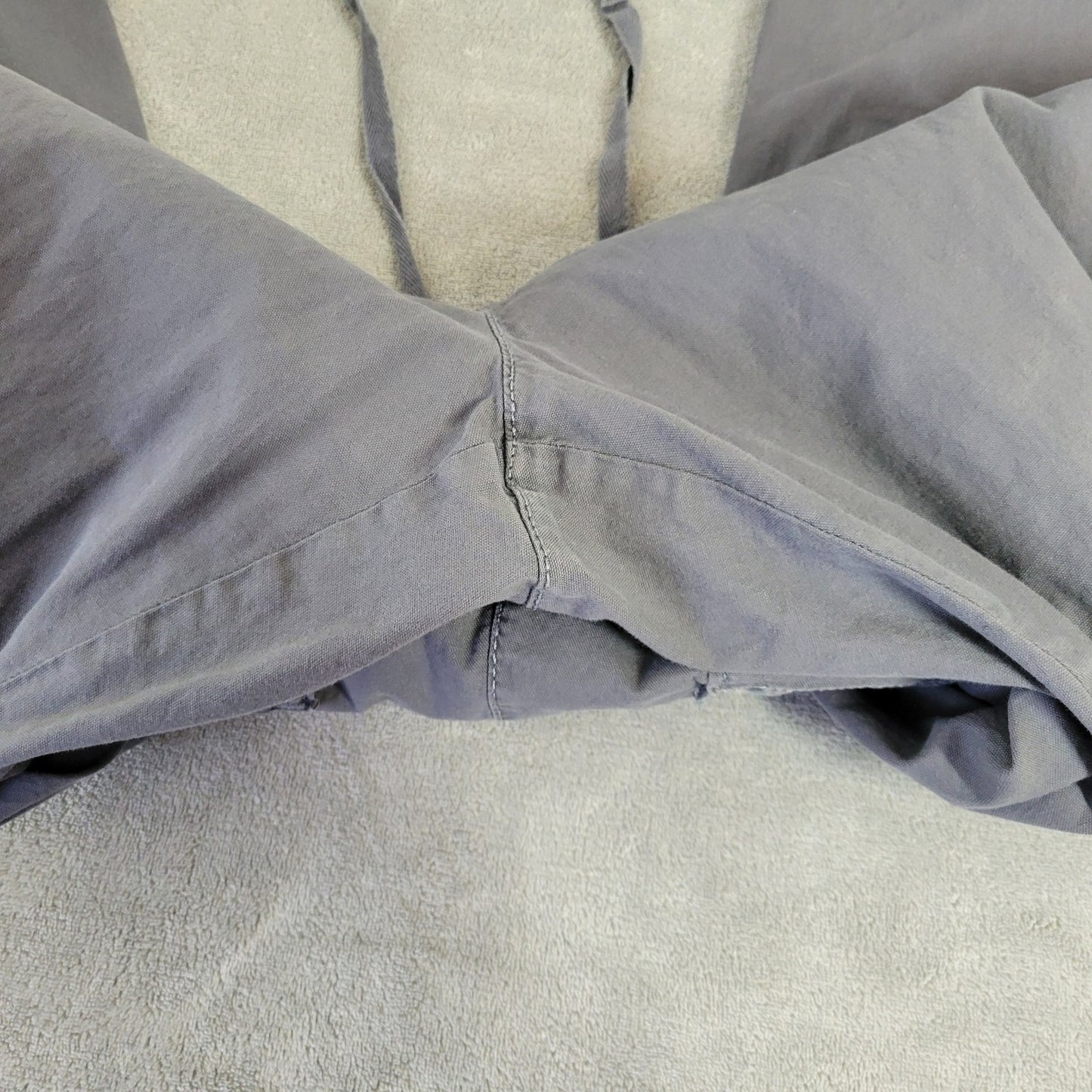 Sonoma Womens Plus Size 1X Gray Pants Cotton Blend Straight Leg Zip Hems Pockets
