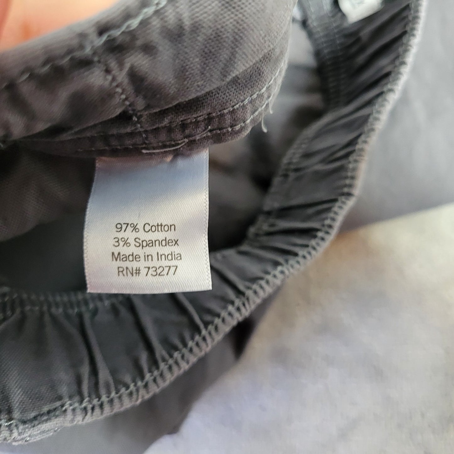 Sonoma Womens Plus Size 1X Gray Pants Cotton Blend Straight Leg Zip Hems Pockets