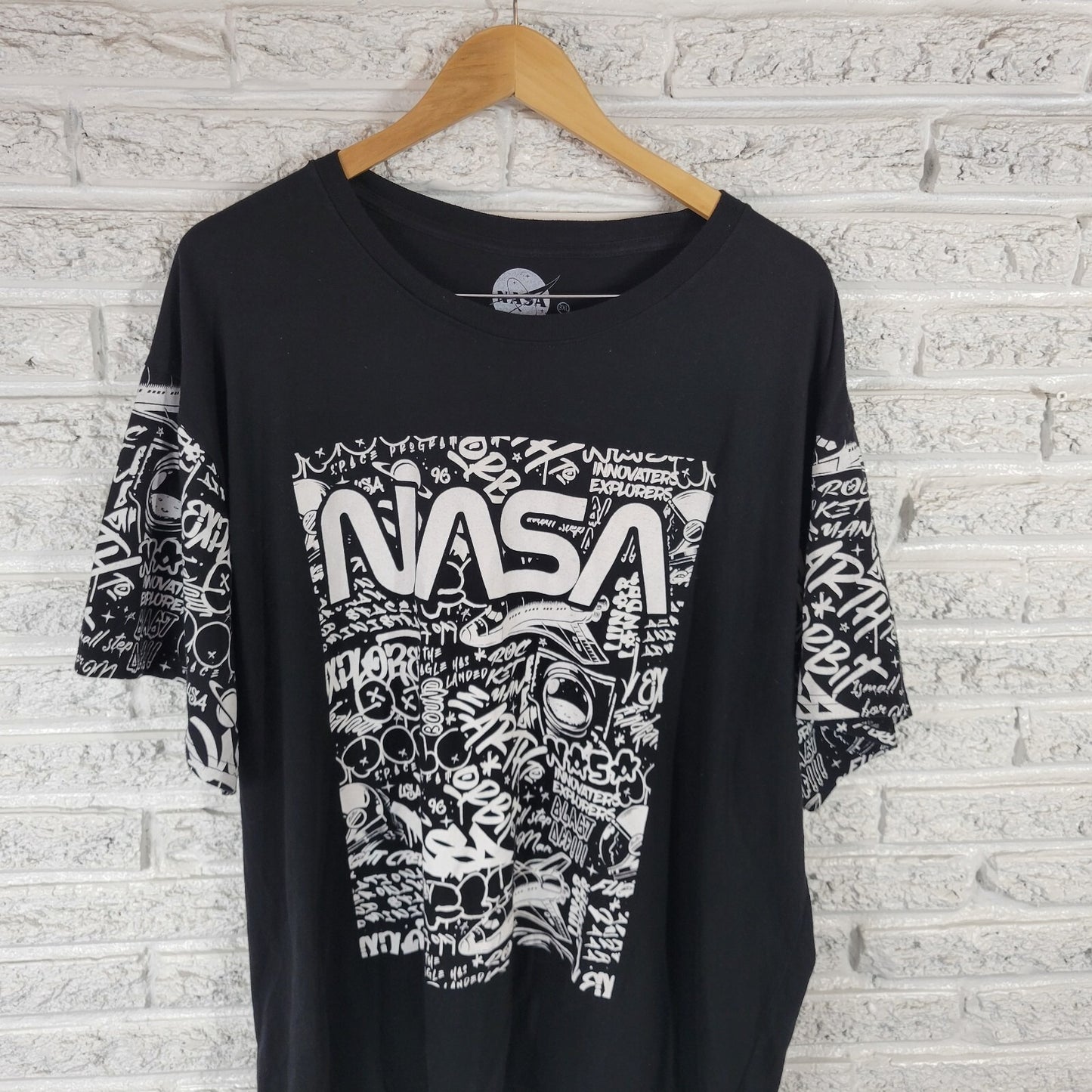 Nasa Unisex Shirt 3XL Tee Short Sleeve Space Shuttle Black Poly Blend Astronaut