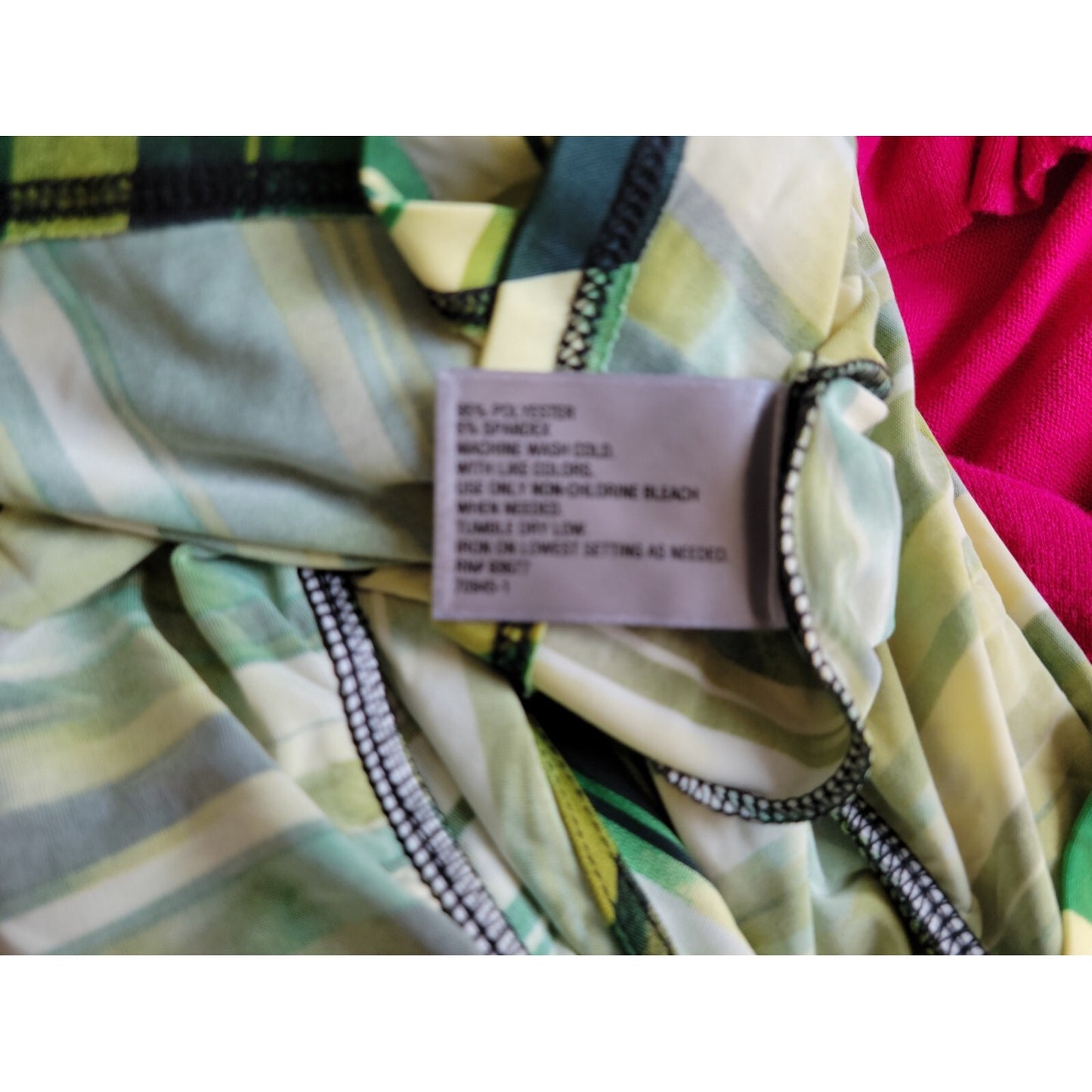 Worthington Womens Top 1X Plus Sleeveless Draped Neck Green Watercolor Office