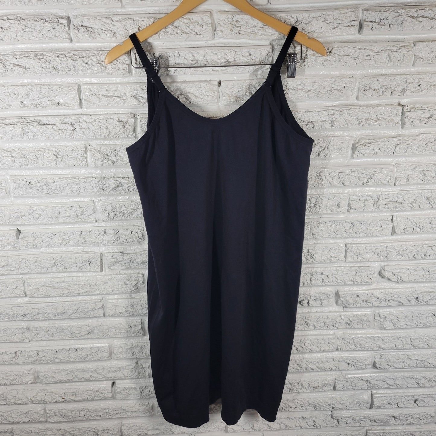 Torrid 4X Black Seamless Smoothing Slip Dress Scoop Neck Straps BLA107E