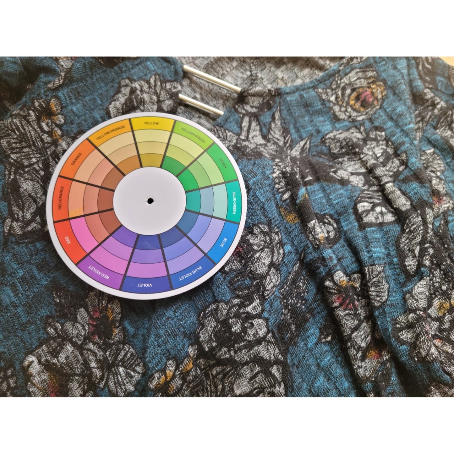 Apt 9 Women Top XXL Plus Tunic 3/4 Sleeve Ruched Blue Floral Poly Blend Keyhole