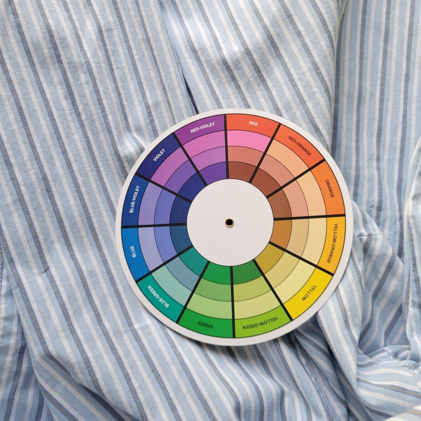 Basic Editions Womens Top 1X 3/4 Sleeve Collar Blue Stripe Button Up Lightweight