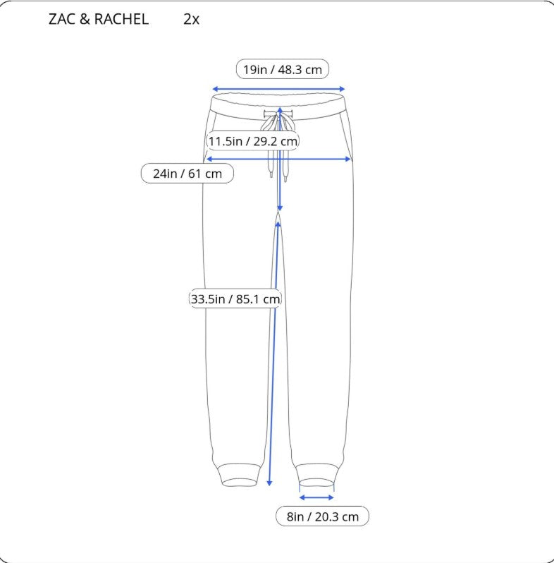 Zac & Rachel Women's 2X Blue Geometric Harem Pants High Rise Drawstring GEO221E
