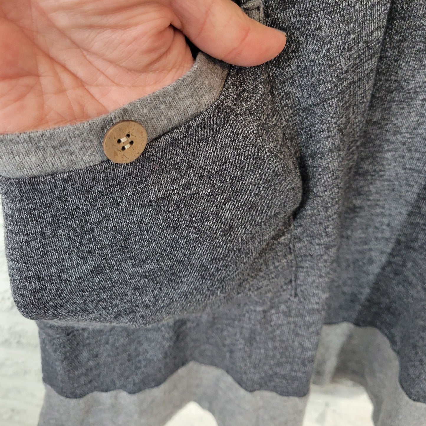 Overworety Womens Top 5X Plus Smock Tunic Gray Comfy Rayon Knit Soft Pockets