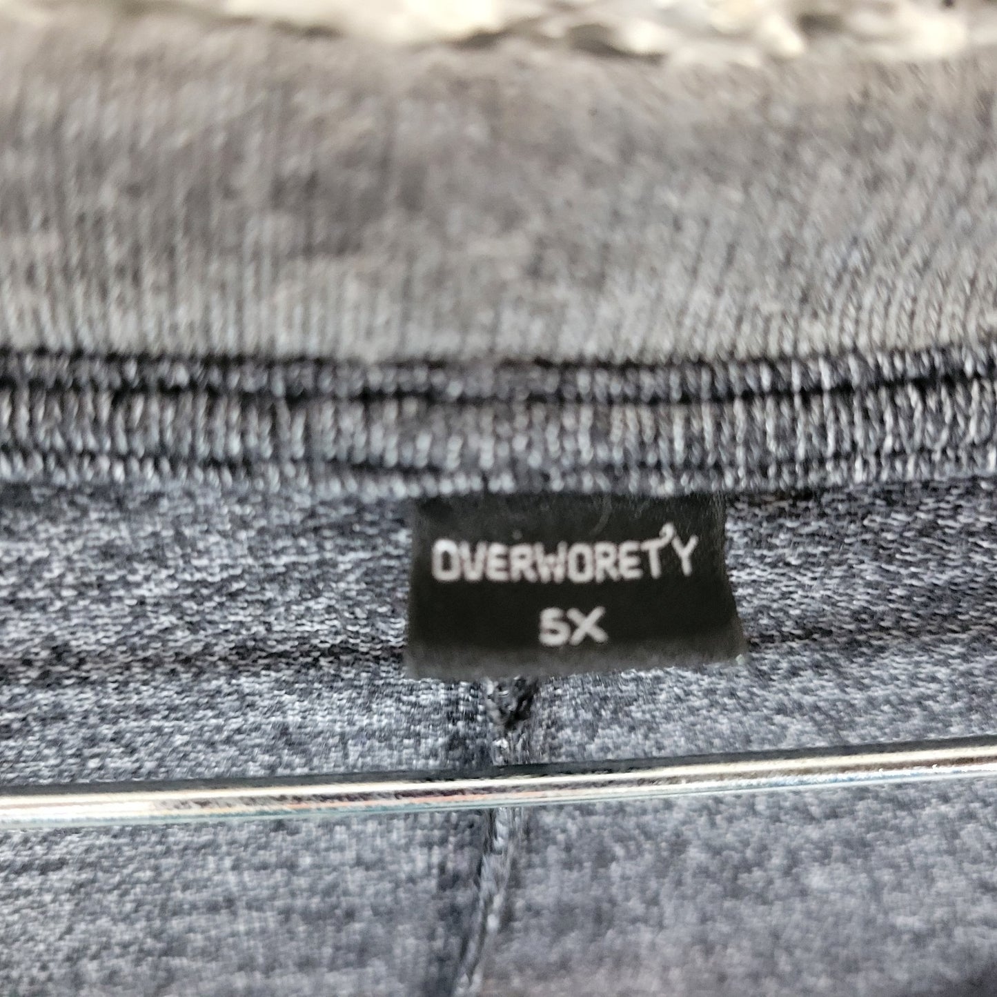 Overworety Womens Top 5X Plus Smock Tunic Gray Comfy Rayon Knit Soft Pockets